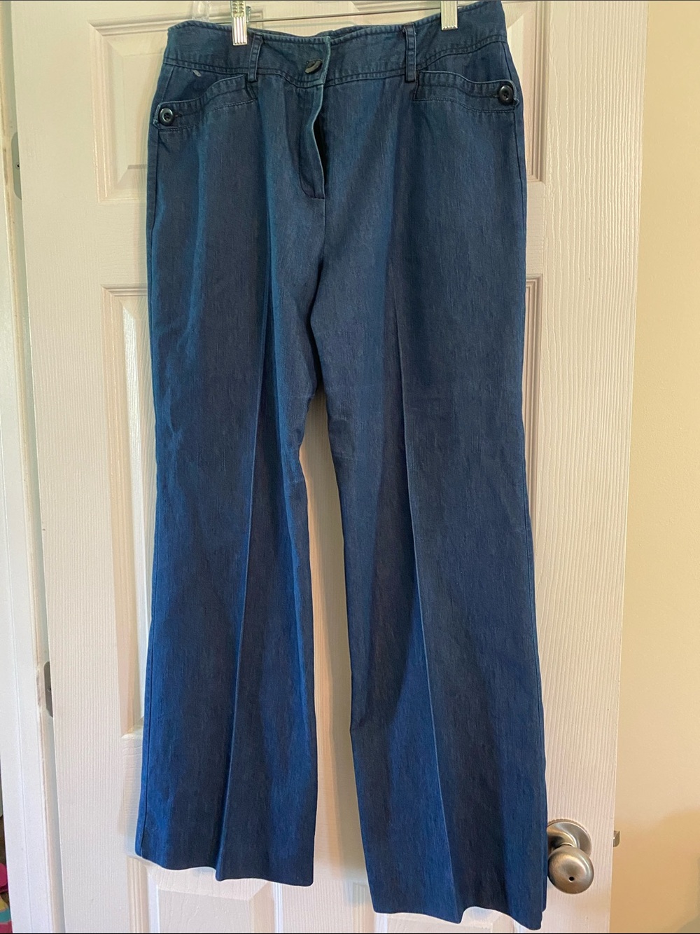 Larry Levine Indigo Wide-Leg Pants